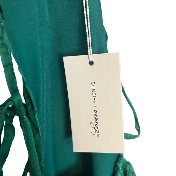 Lovers + Friends Banks Mini Dress Halter Tied Strap Ruffle - Picture 7 of 8